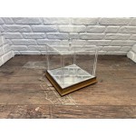 Pleksi Sandık  - Sandık Çikolata Boy 25x25x20 ( Altın- Düz )