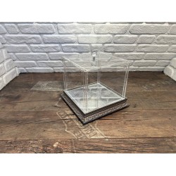 Pleksi Sandık - Küçük Boy (Gümüş - Desenli)