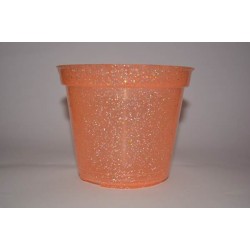 Turuncu Plastik Simli Saksı