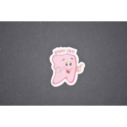 Pembe Diş Figürlü Stiker