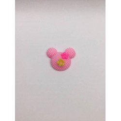 Pembe Ayıcık Desenli Klips Boncuğu