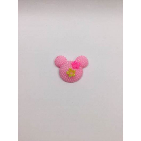 Pembe Ayıcık Desenli Klips Boncuğu